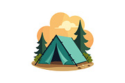 Outdoor Camping Tent Vector Pack, an Object Graphic by Designs_River (Thumbnail 7 of 13)