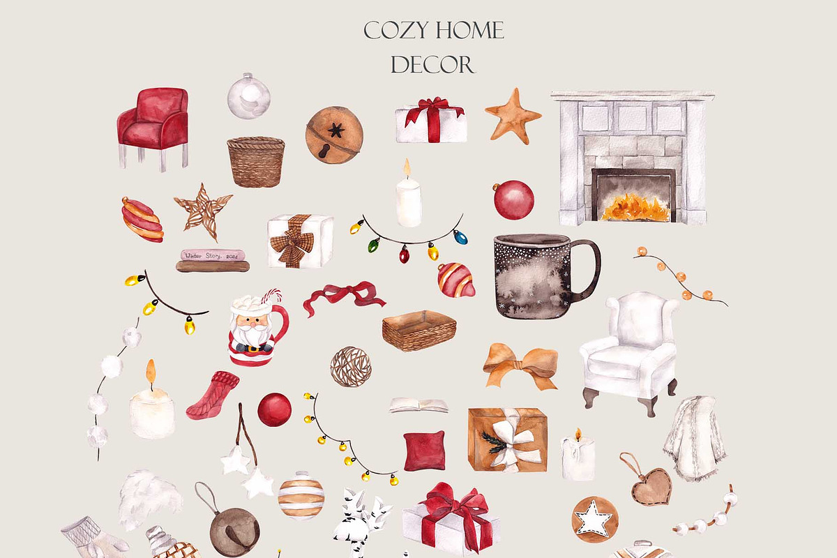 Christmas Creator. Watercolor season, a Decorative Illustration by ma_i_vi (Photo 14 of 21)