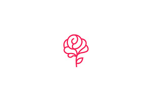 Minimal Rose Logo Design, a Graphic by arhabib