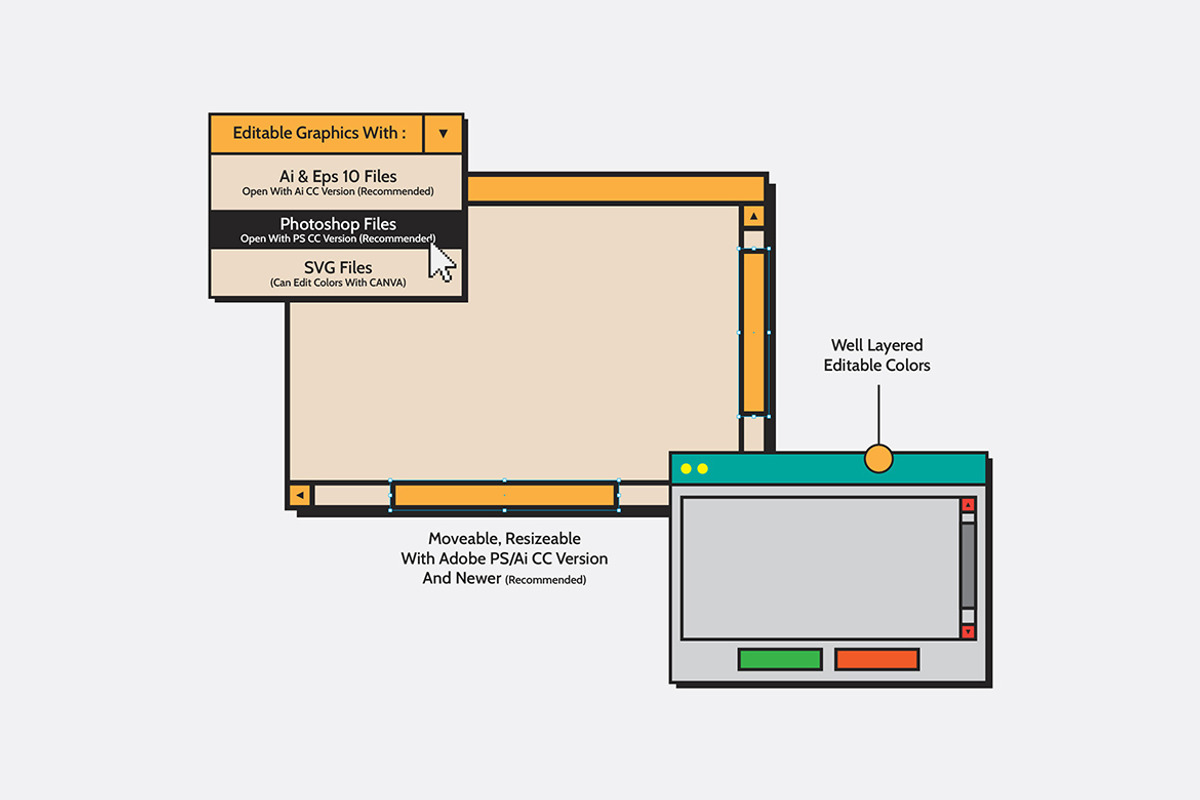 Retro Computer Aesthetic Window, a Templates & Theme by Dordar.Lab (Photo 3 of 3)