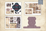 Printable Gothic Junk Journal Kit, a Decorative Illustration by Print Haven Mochi Vintage (Thumbnail 4 of 5)