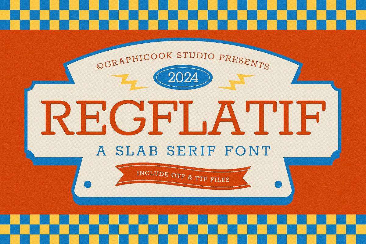 Regflatif, a Slab Serif Font by graphicook (Photo 1 of 10)