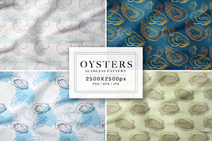 Oysters Seamless Patterns