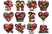 Valentine Love Clipart, a Graphic by CitraGraphics (Thumbnail 4 of 4)