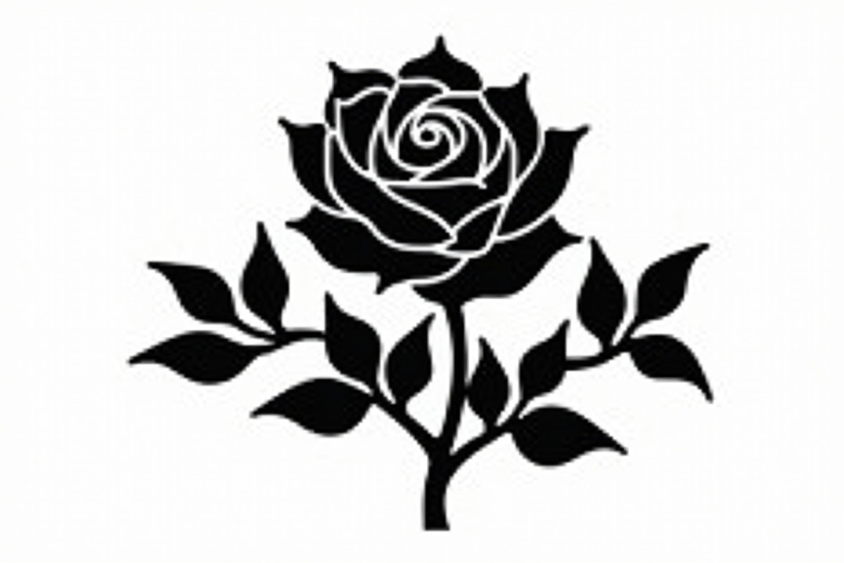 Rose Black Silhouette Decorative, an Illustration by Amazin_art (Photo 31 of 31)