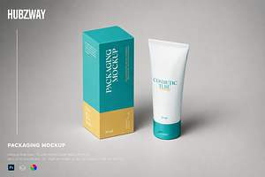 Cosmetic Tube Mockup, a Packaging Mockup by Hubzway