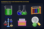 Business Tech 3D Icons Bundle, an Object 3D Model by Dreamanart (Thumbnail 3 of 4)