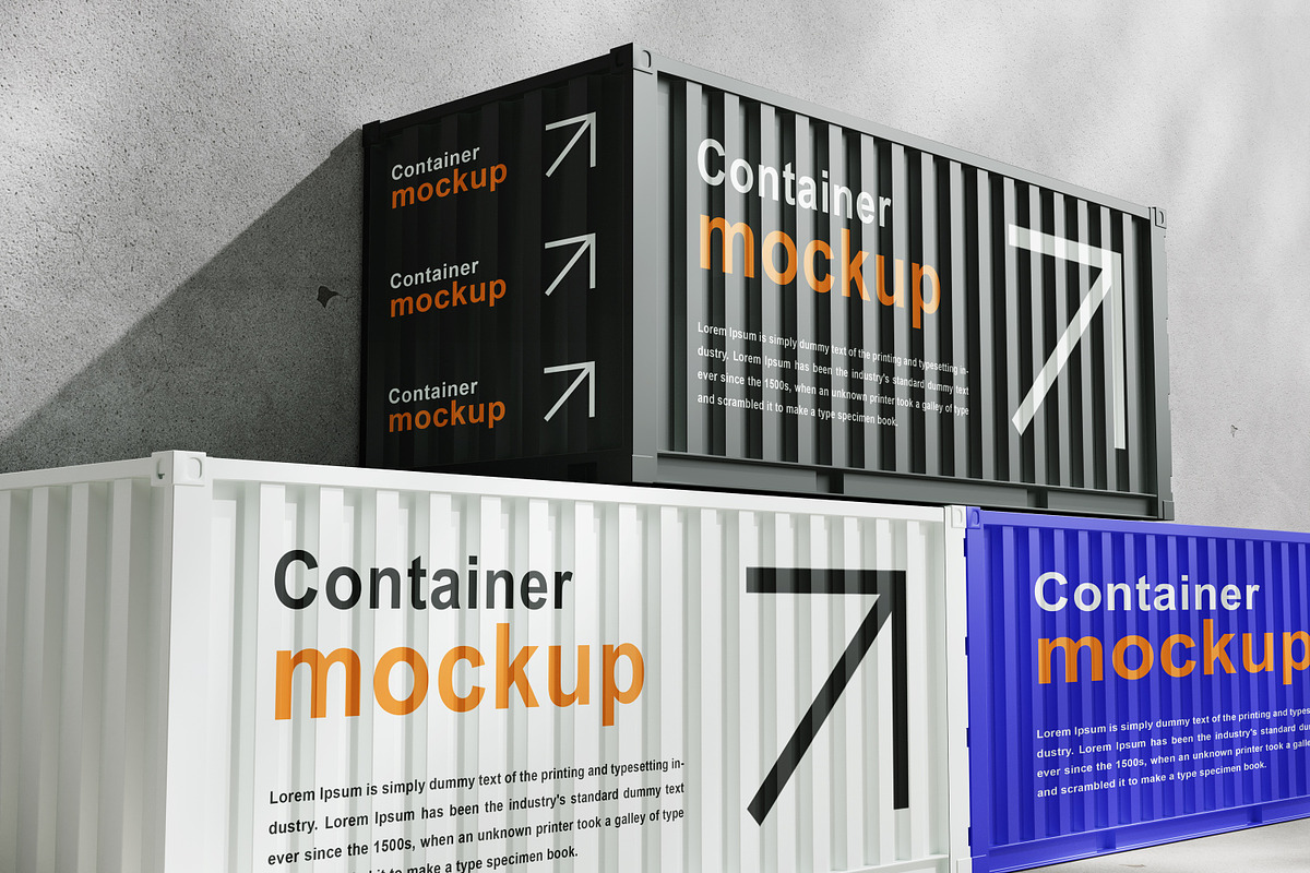 Shipping Container Mockup, a Product Mockup by UFR_GRAPHIC