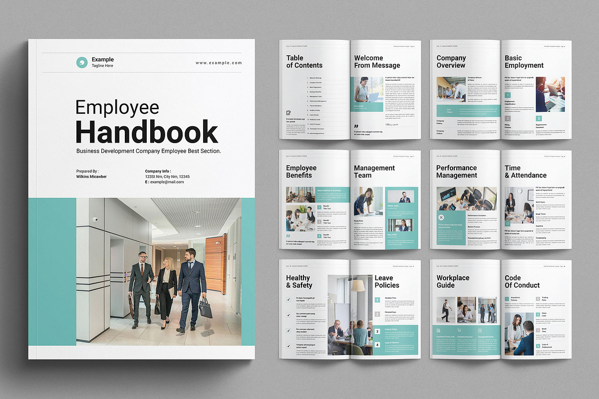 Employee Handbook Template, a Brochure Template by E-Type (Photo 1 of 7)