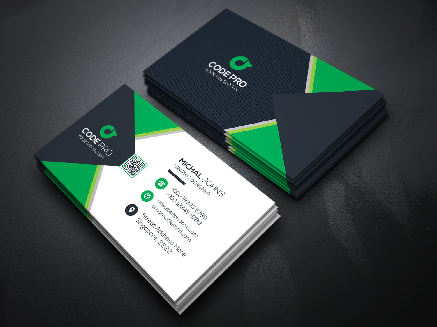 Business Cards, a Business Card Template by Genereux Art