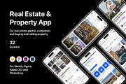 Real Estate & Property App, an UI Kit Template by flr.24 (Thumbnail 1 of 2)