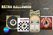 Retro Halloween Insta posts template, a Social Media Template by Epiphanic Addie (Thumbnail 1 of 5)