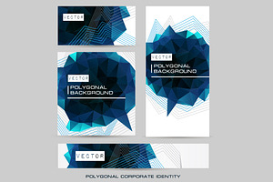 Corporate identity dark polygonal
