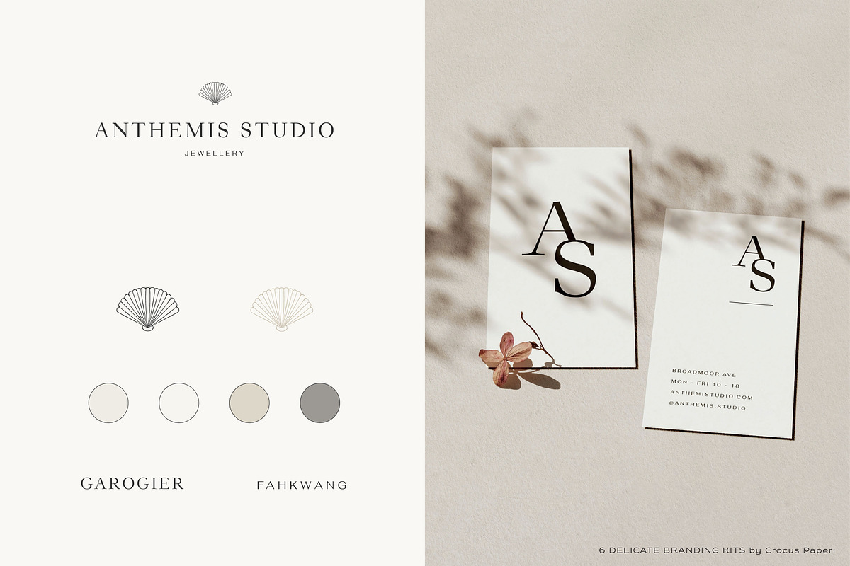 33 delicate logos ~ 6 brand kits, a Branding & Logo Template by Crocus Paperi (Photo 10 of 25)
