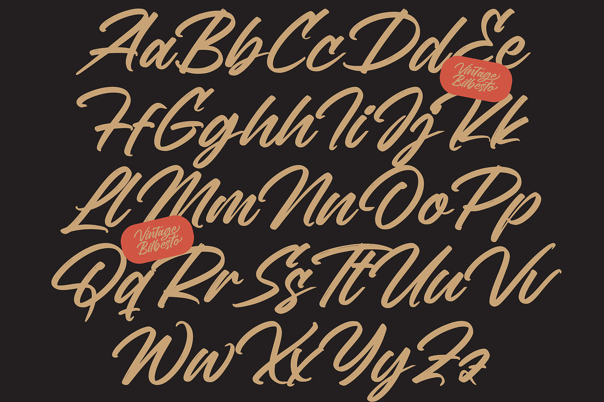 Vintage Bilbesto Modern Brush Font, a Script Font by Letterena Studios Script (Photo 5 of 20)