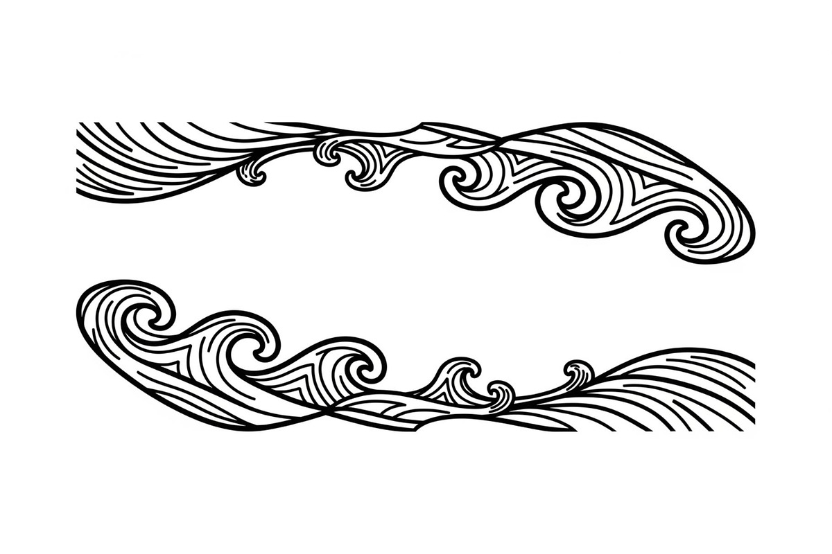 Vintage Wave Ornament Frame Bundle, an Illustration by Designer_Momina (Photo 24 of 51)