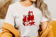 Chic Neon Red Christmas Clipart Bund, an Illustration by SVGArt (Thumbnail 4 of 8)