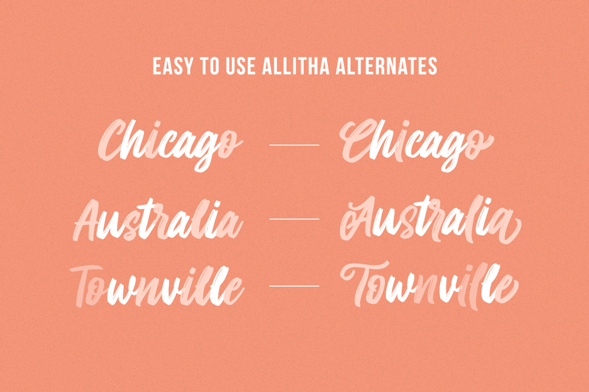 Allitha Handmade Script preview 8