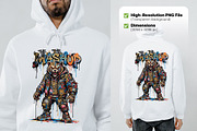 Bear Street Art Mashup Character PNG, an Object Illustration by zahidhossainalif (Thumbnail 2 of 3)