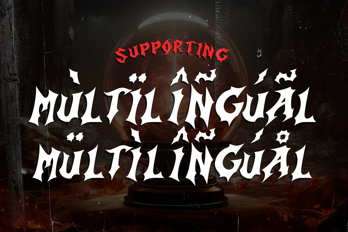 Sacrifice Horror Black Metal Display, a Blackletter Font by dansdesign (Photo 3 of 12)