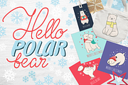 Hello Polar Bear!- clipart set, a Graphic by ComelyPics Shop (Thumbnail 1 of 9)