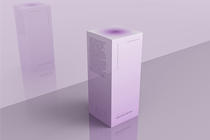 3d Vertical Box Mockup