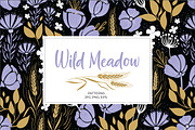 10 Wild meadow vector patterns, a Pattern Graphic by RenattaZare (Thumbnail 1 of 16)