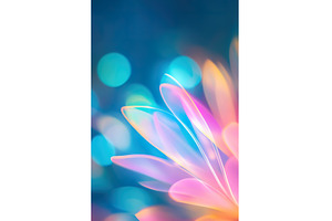 Vibrant abstract petal with colorful, an Abstract Photo by Lermont51