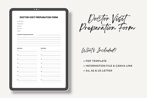 Doctor Visit Preparation Form Vol.01