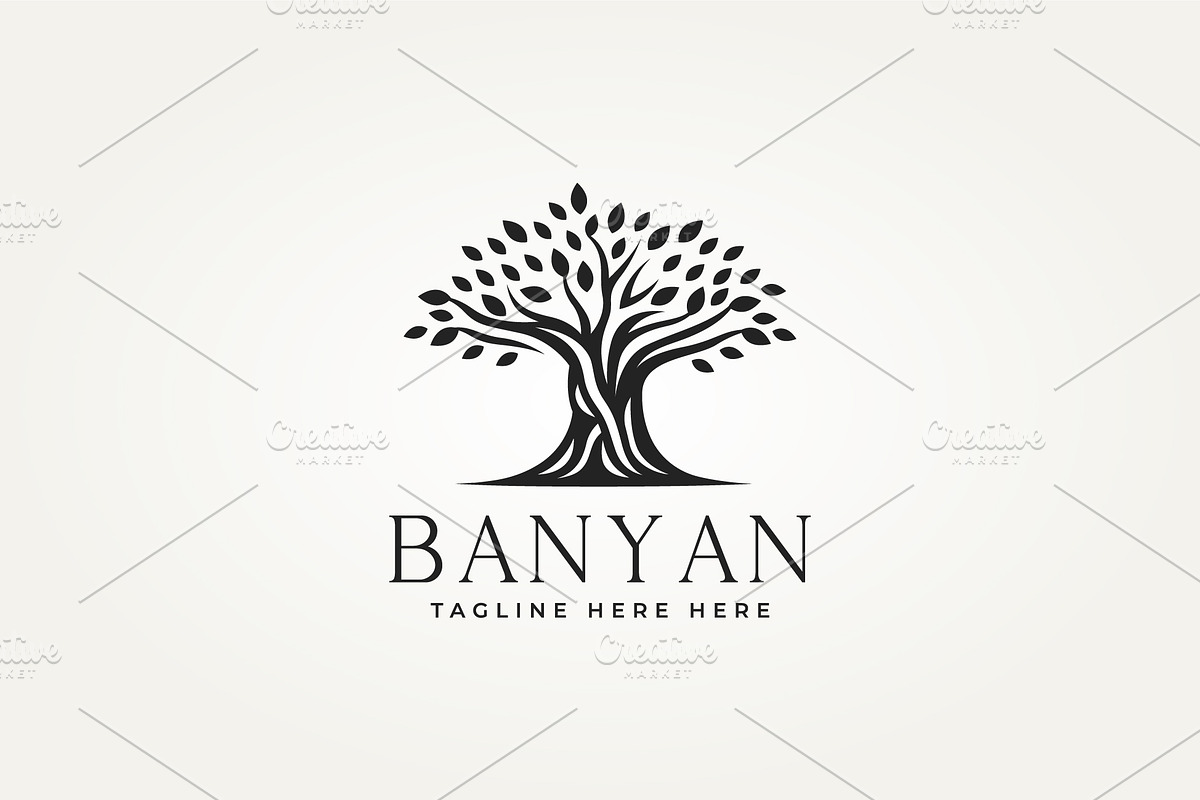 banyan old tree icon logo, a Branding & Logo Template by Blazybone (Photo 2 of 2)