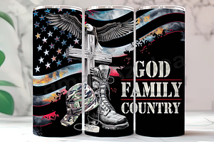 God Family Country Tumbler, a Background Photo by LamanAzalea
