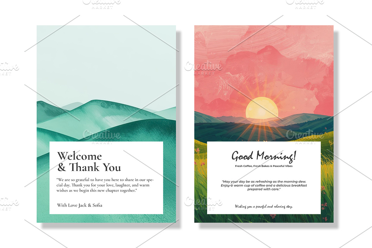 Painted Artistic Landscape Bundle, a Background Photo by M9 Design (Photo 2 of 15)