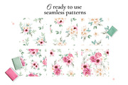 Watercolor Floral Clipart, a Decorative Illustration by Eves_Aquadreams (Thumbnail 16 of 18)