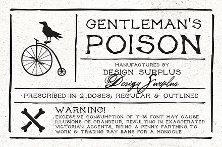 Gentleman's Poison Font (2 versions)