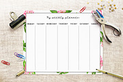Weekly planner printable, a Stationery Template by mpcprintables (Thumbnail 1 of 2)