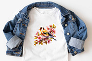 Spring American Goldfinch Bird Subli, an Illustration by SVGArt (Thumbnail 3 of 7)
