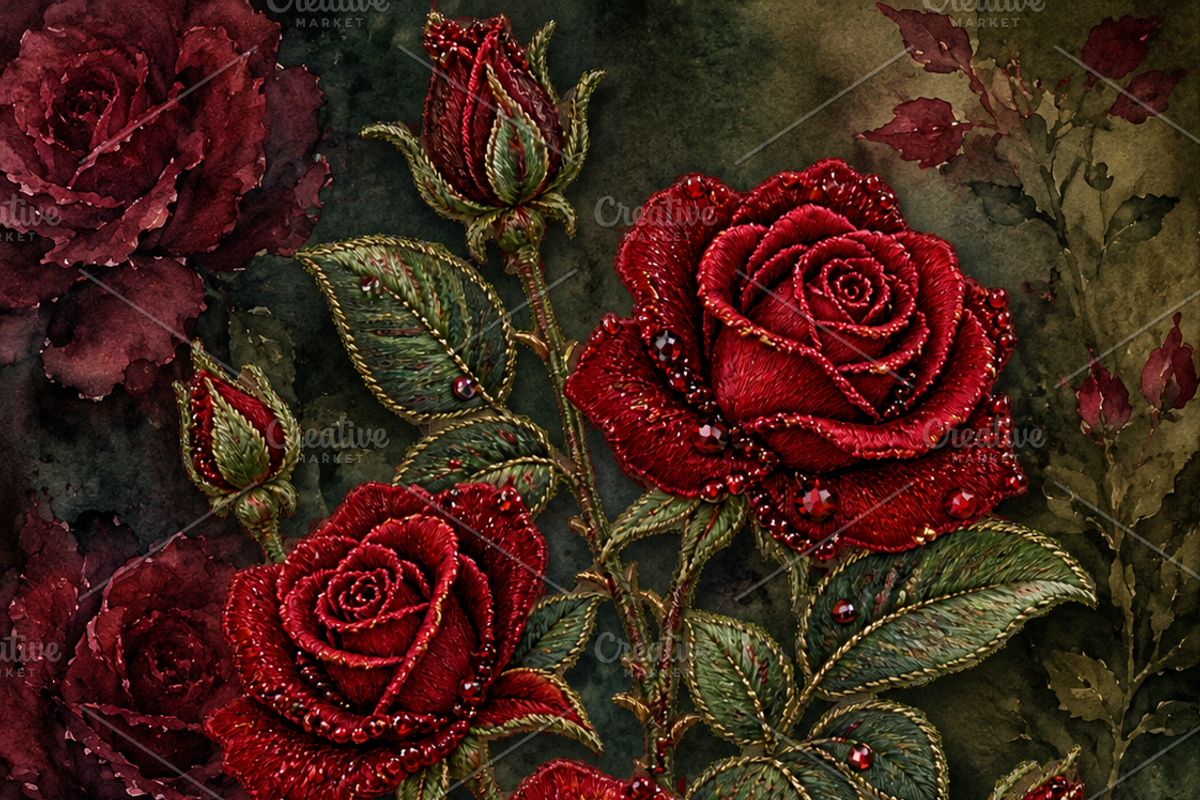 Beaded Roses PNG, an Object Graphic by The Edit (Photo 2 of 3)