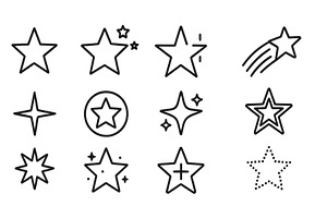 Collection of hand-drawn star, an Illustration by ZinetroN