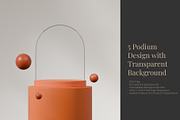 5 Podium with Transparent Background, a Background Graphic by faustudio (Thumbnail 1 of 7)