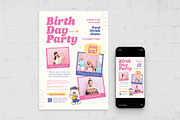 Y2K Birthday Party Flyer Template, a Flyer Template by BrandPacks (Thumbnail 2 of 4)