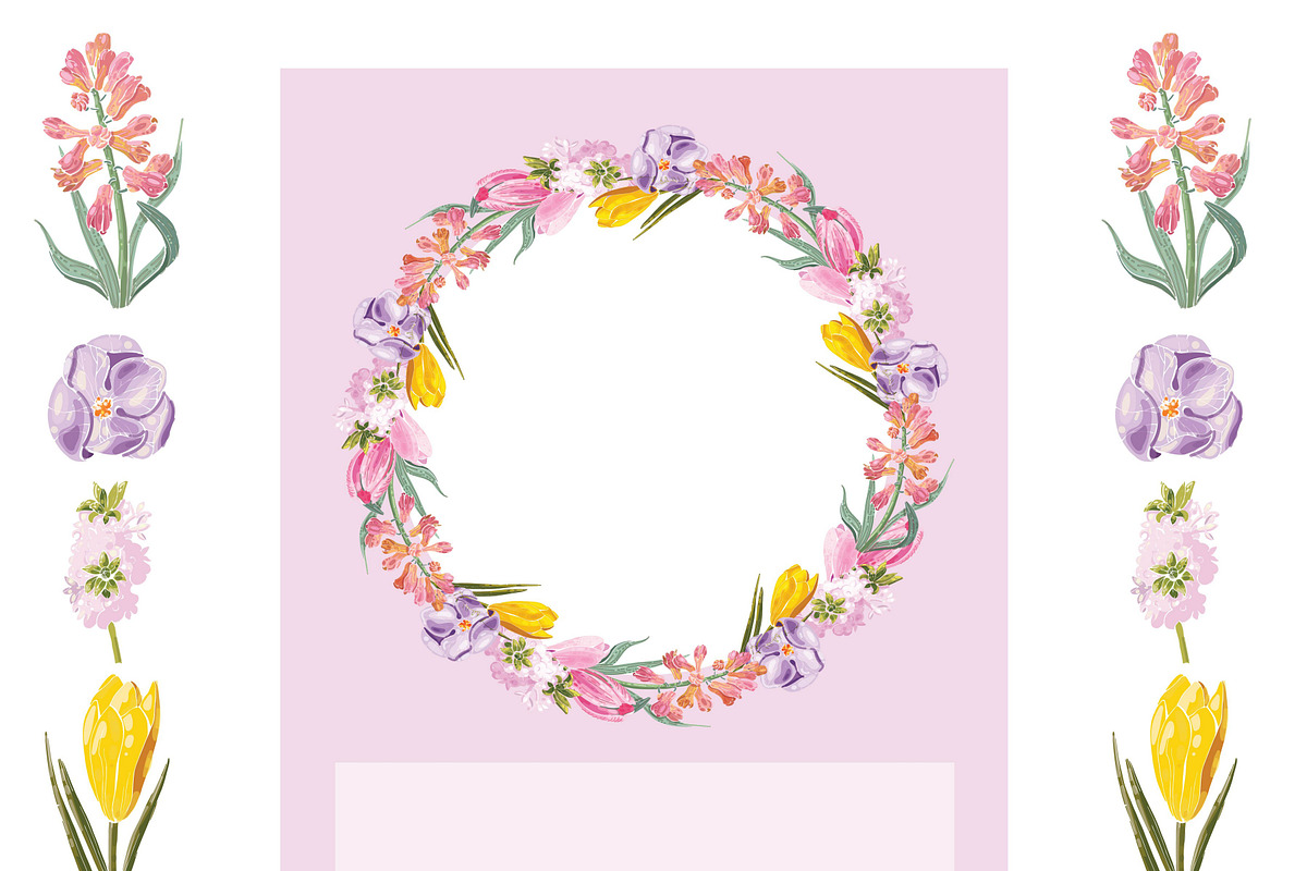 Set of floral elements and wreaths, an Illustration by fiolika (Photo 9 of 13)