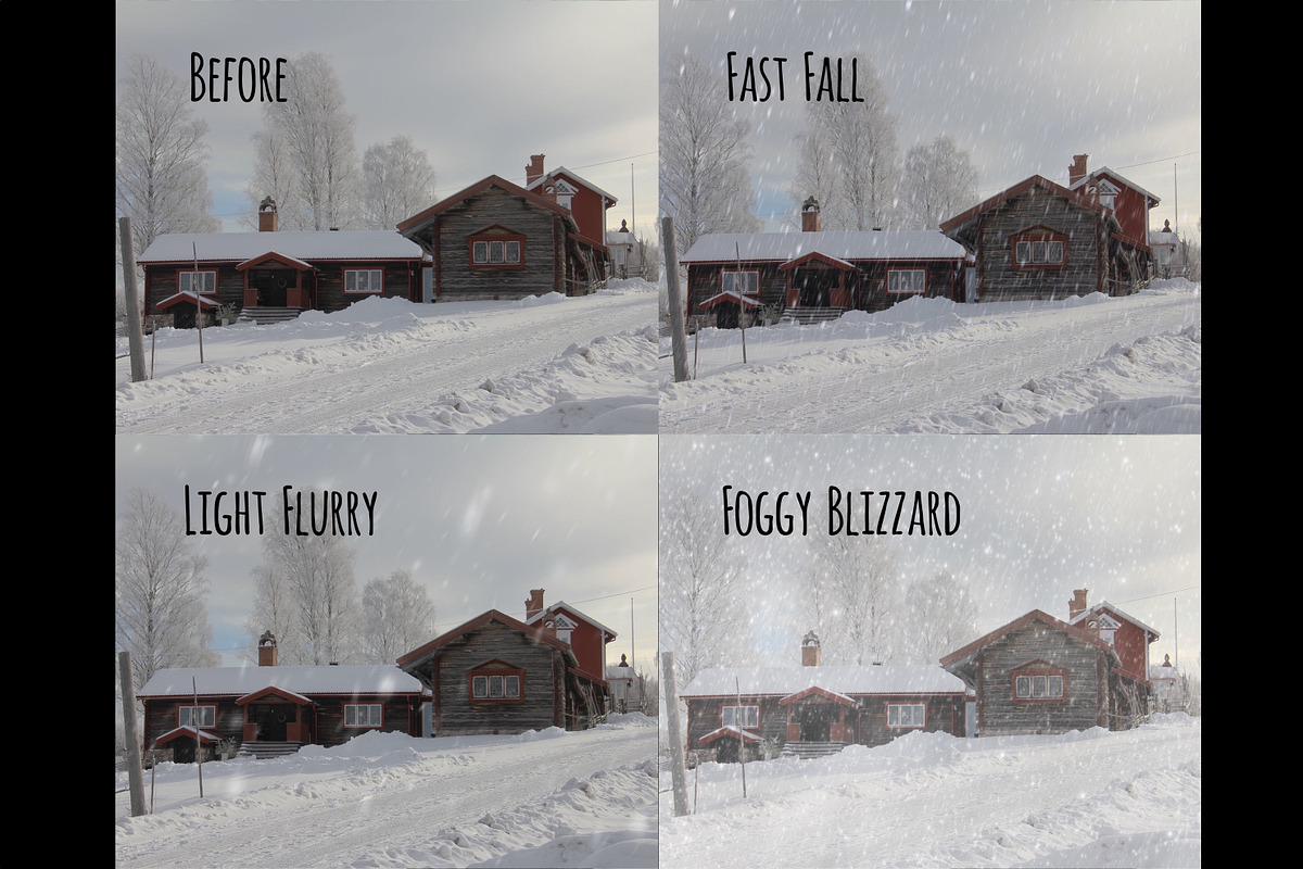 Realistic falling snow overlays, an Object Graphic by Paper Farms