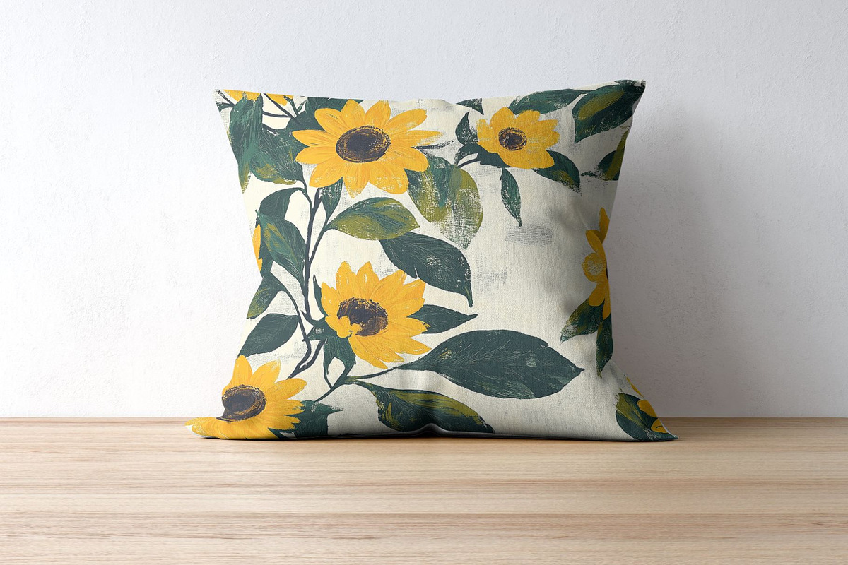 12 Joyful Sunflower Seamless Pattern, a Pattern Graphic by Inknfolly (Photo 7 of 7)