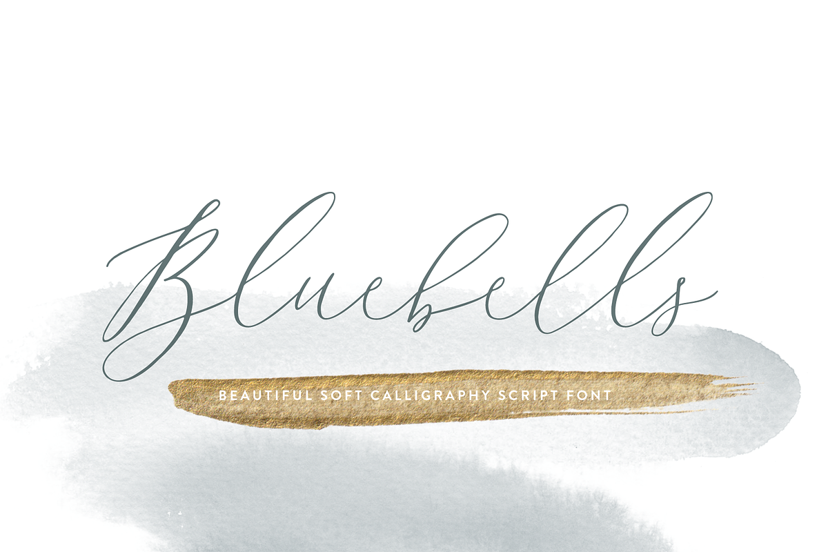 Bluebells Script, a Script Font by Susan Brand Design (Photo 1 of 9)