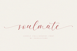 Soulmate – Lovely Calligraphy Font