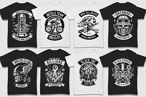 200 Vector Tshirt Designs B/W