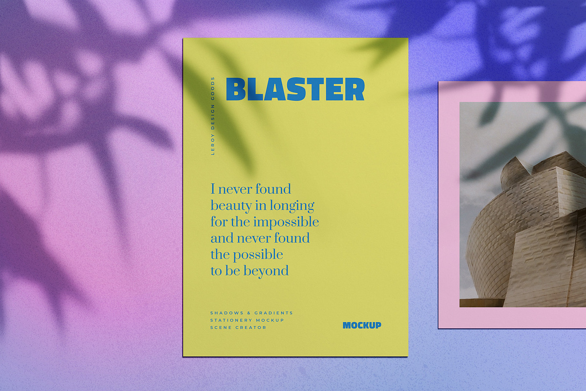 BLASTER Shadow Gradient Mockup Scene, a Product Mockup by LEROY Design (Photo 5 of 10)