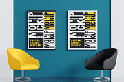 Poster Frame Mockup Sets, an Advertising Mockup by Artnivora.Std (Thumbnail 1 of 4)