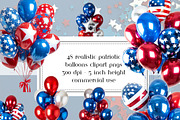 Realistic Patriotic Balloons, an Object Graphic by AllTheKewtClipart (Thumbnail 1 of 10)