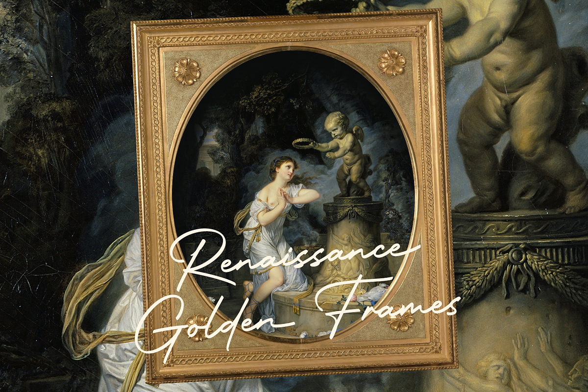 Renaissance Golden Frames Cliparts, an Object Graphic by Lilithcollageart (Photo 2 of 14)